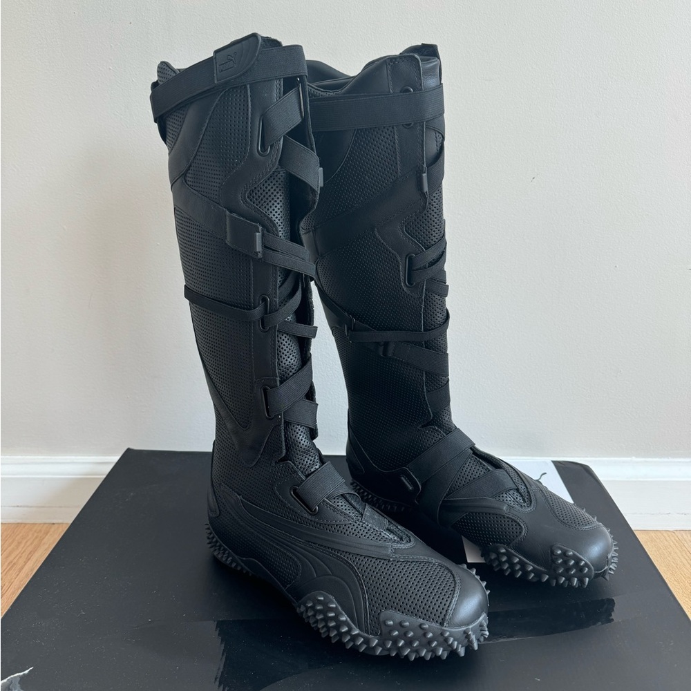 Puma Black Mostro Leather Tall Boots